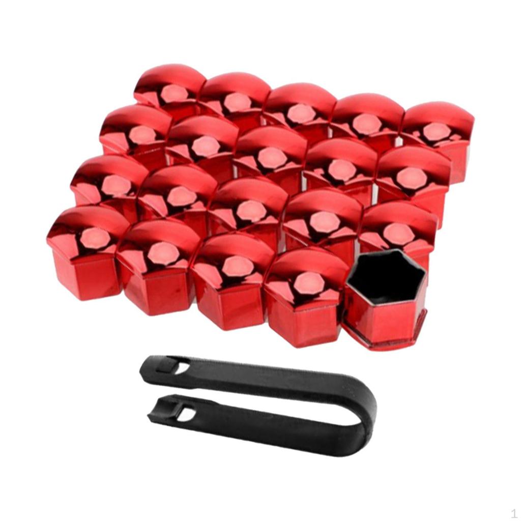 Car Wheel Lug Nut Cover Kit - 20 Pieces with Installation Tool