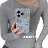 Cute cartoon blue orange contrasting color for 17pro for iPhone17promax Apple 16pro mobile phone case 15