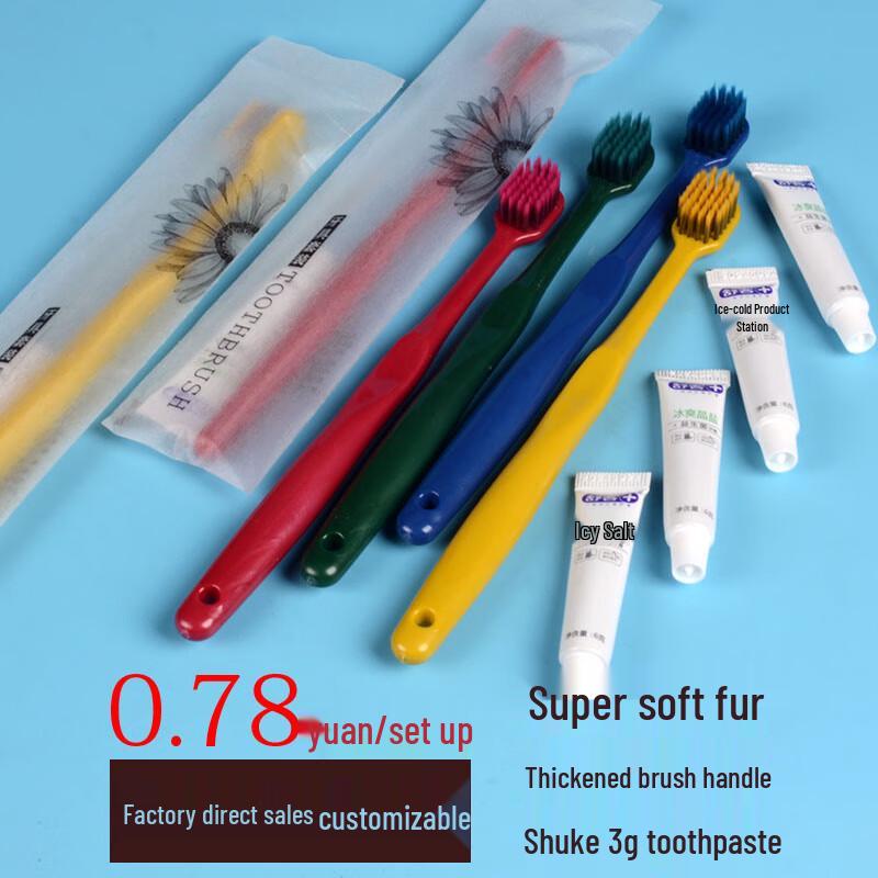 Disposable Toothbrush with Toothpaste Set