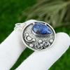 Natural Sodalite Gemstone Pendant 925 Sterling Silver Indian Jewelry For Women