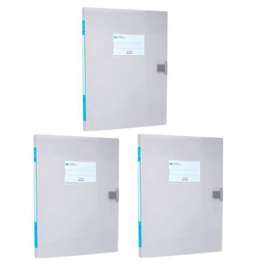 3 Pcs Polypropylene File Folder A4 Letter Size Document Holder Plastic Paper File Folder for School Office Business Home
