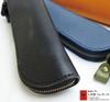 Genuine Tochigi Leather Pencil Large Made In Celebrate New Job or Graduation Case, L-Shaped, Capacity, Stylish, Men's, Women's, Adult, Simple, Japan,