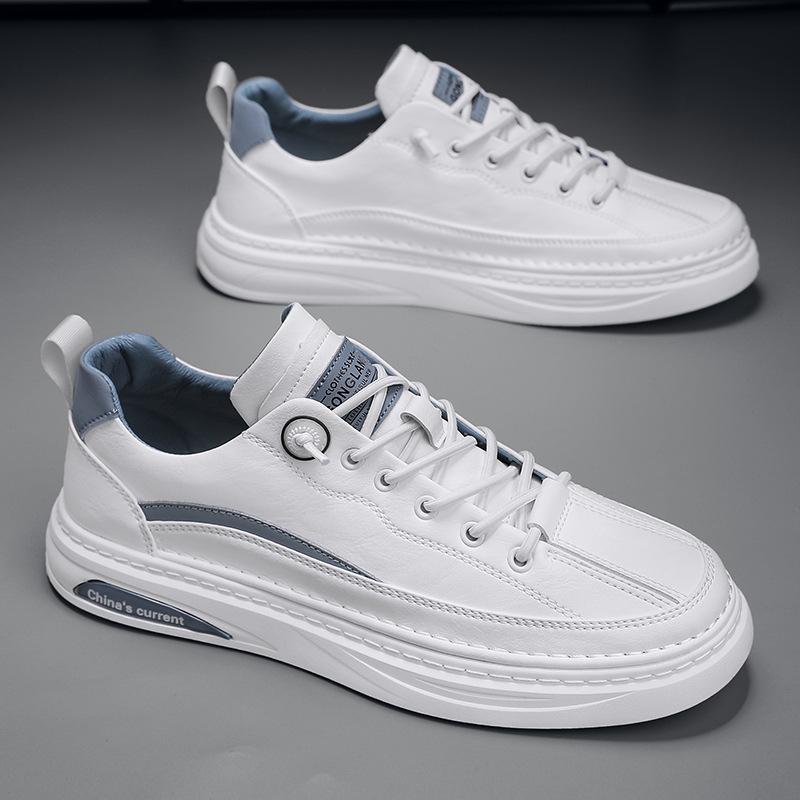 Men's Shoes European Board Shoes 2024 New Winter New Breathable Shoes Men's Little White Shoes Sports and Leisure Trendy Shoes