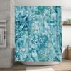 Luxury Blue White Floral Shower Curtain for Bathroom Decorations Waterproof Fabric Print Shower Curtains Set with Hooks (180x240