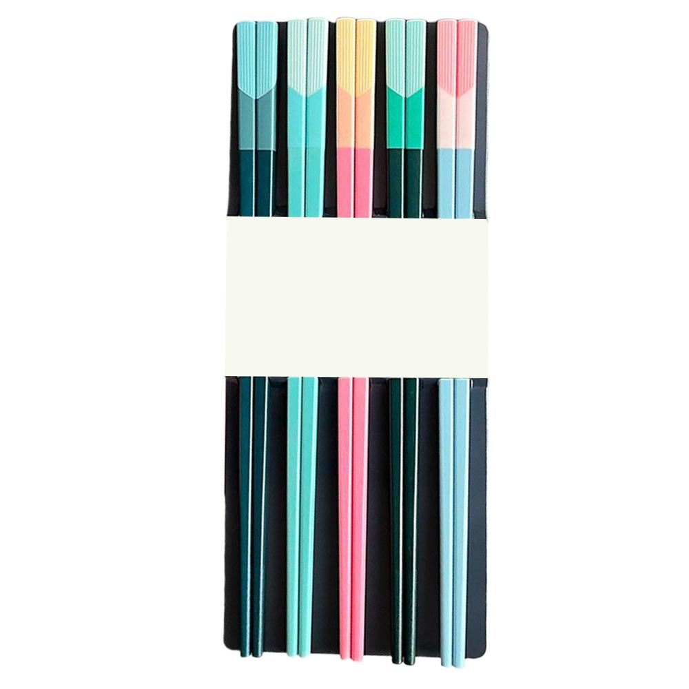 5 Pairs Japanese Style Morandi Colors Chopsticks Set Non-Slip Chopsticks Dishwasher Safe for Home Restaurant Sushi Chopsticks