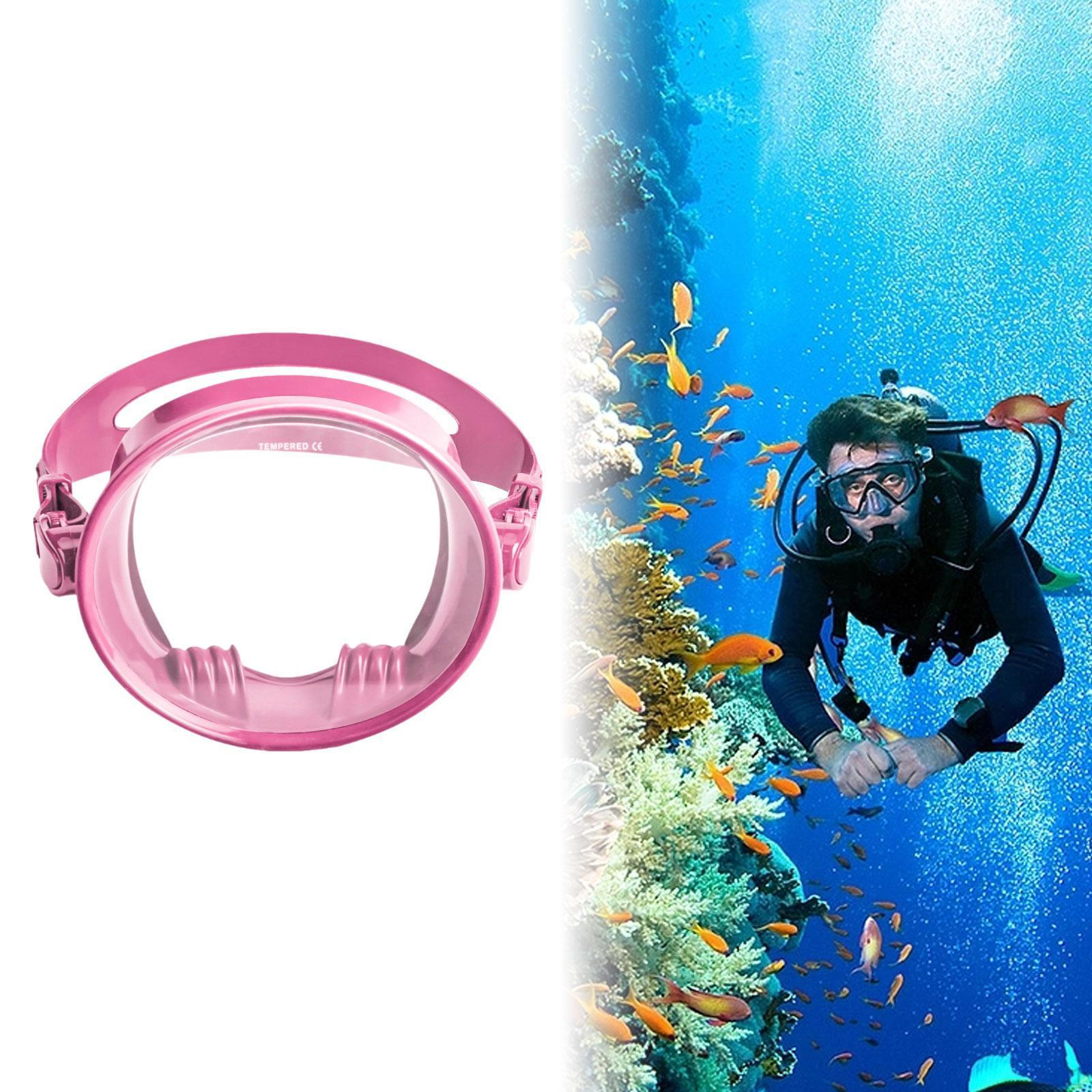 

Однолинзовая маска для дайвинга, очки для дайвинга, противотуманные, герметичные, для плавания с маской и трубкой розовый