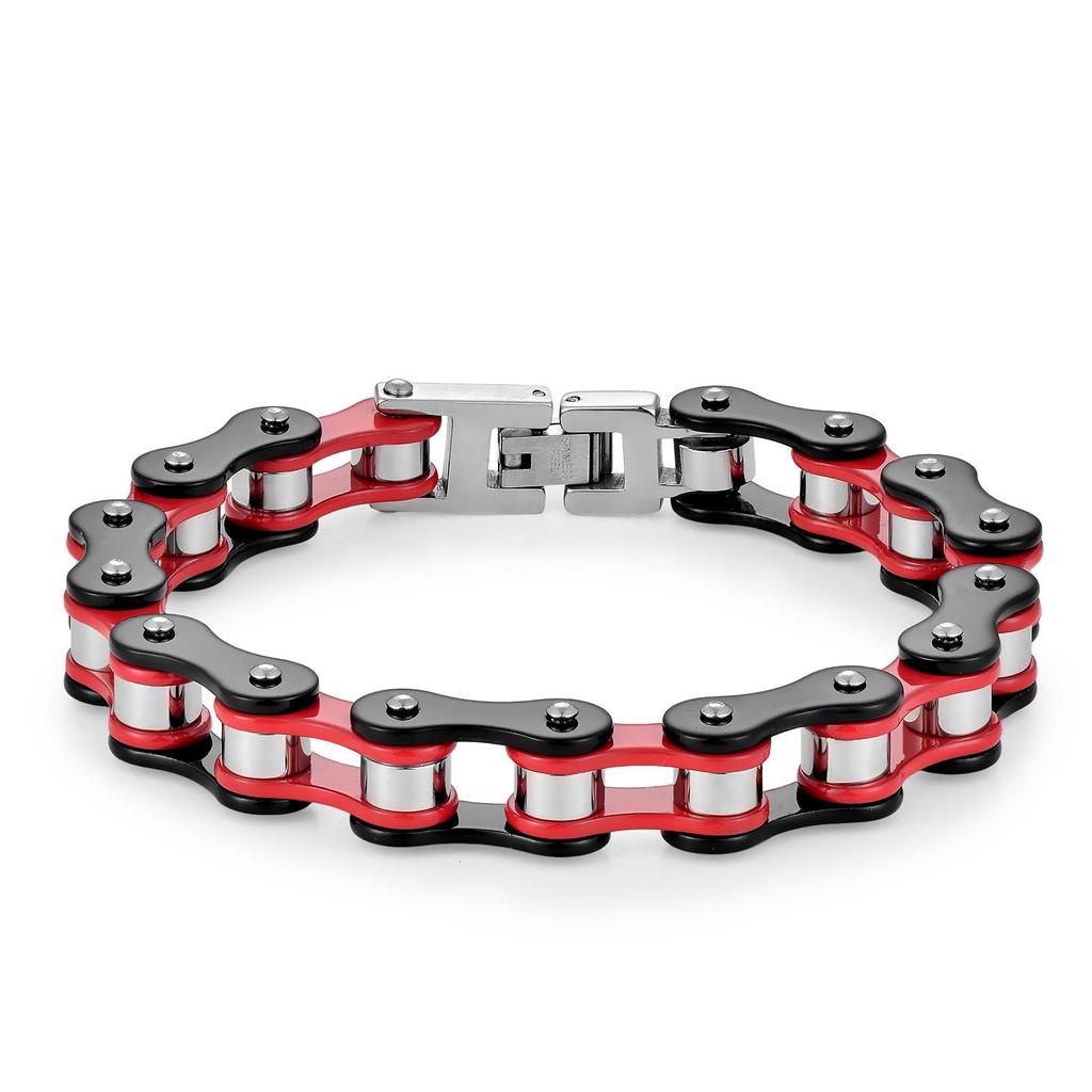 European-American Style Bicycle Chain Bracelet: Creative Rock Hip Hop Jewelry for Men & Women In Stainless Steel