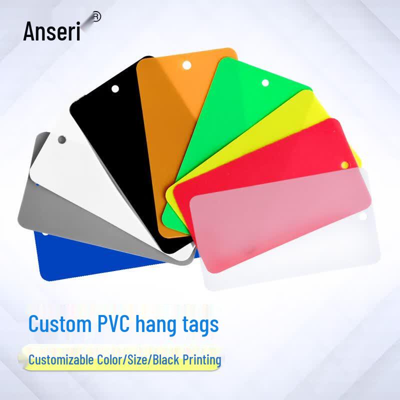 Ancairui Blank PVC Waterproof Plastic Tags