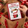 Secret Santa Gift Idea Christmas Card Book 14 Pages DIY Booklet Spiral-Bound Merry Holiday Holder College Survival Kit Greeting Book for