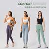 Womens High-Waisted Seamless Yoga Pants Breathable 9/10 Length Leggings Running Fitness Gym