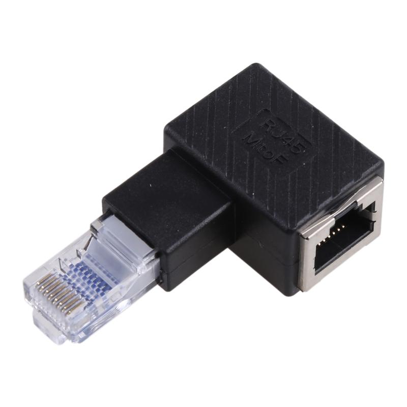 8P8C for cat 5e/6 Male to Female LAN Ethernet Adapter Up Down Left Rigth Angled 90 Degree Network Extension Crystal Head