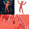 Atmungsaktiver Polyester Roblox Rainbow Friends Oranger Overall Kostüm Für Kinder Cosplay