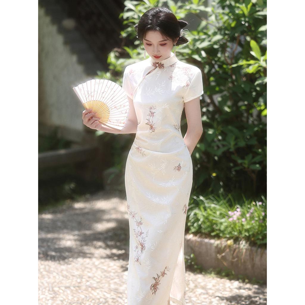 New Chinese cheongsam summer engagement daily national style temperament dress 1011 new young girl small