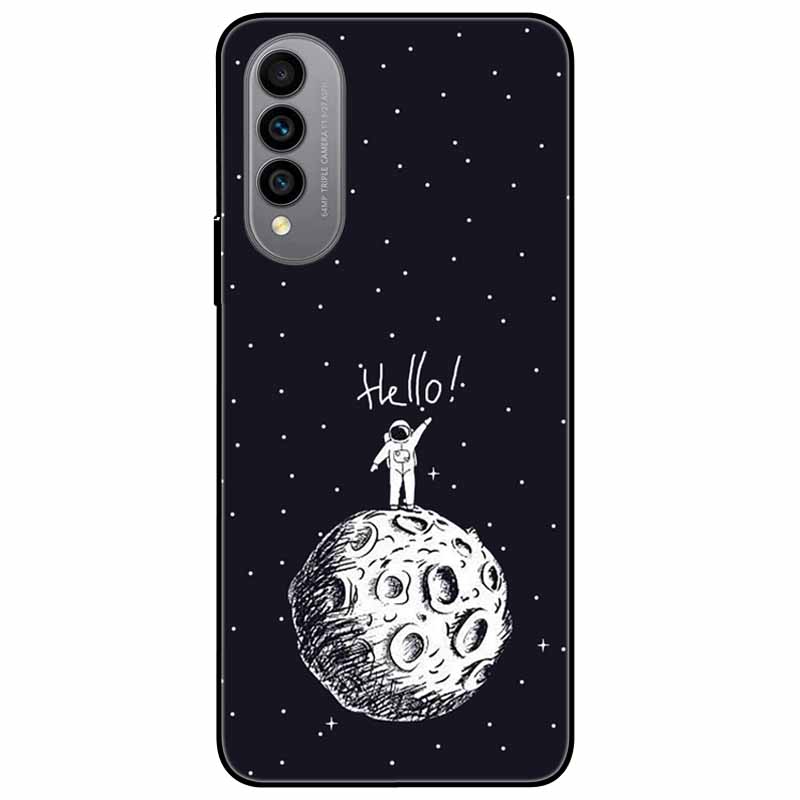 Pentru Wiko T50 Carcasă T 50 4G Huse TPU Silicon Negru Carcasă Lună Înstelată pentru Wiko T50 Carcasă WikoT50 Rezistentă la Șocuri Moale Desene Animate 6.6''