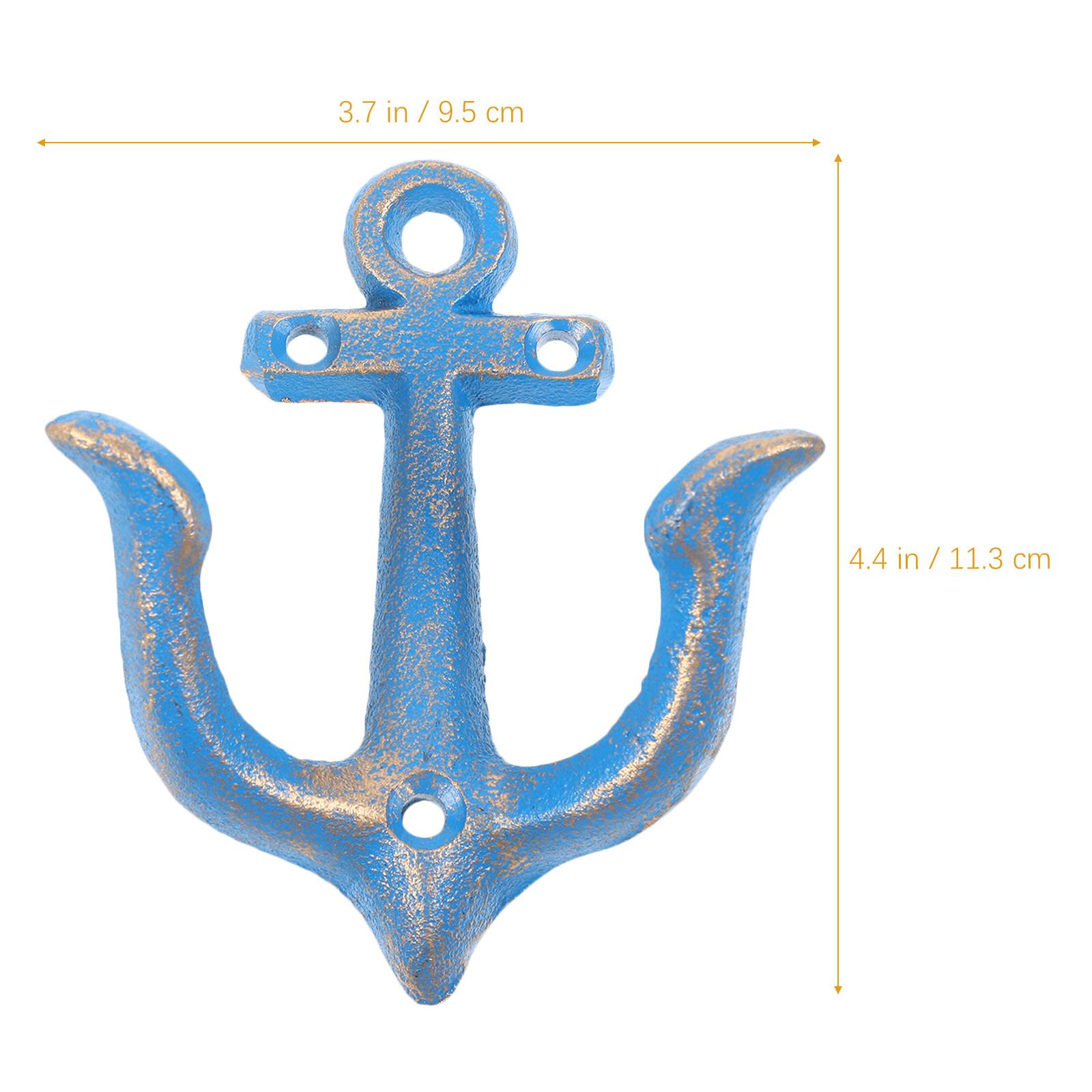 

1Pcs Mediterranean Style Iron Anchor Pendant Wall Decor Nautical Theme Bedroom Photo Backdrop Indoor Outdoor Hanging Ornament синий