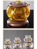 Large Windproof Crystal Oil Lamp Holder for Buddha Offering - Heat-Resistant for Long-Burning Liquid Ghee in Household or Temple.