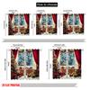 2pcs 2D Flat Printing Merry Christmas Popular Window Curtains Christmas On Machine Washable Polyester Without Electricity Family