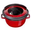 Service à Fondue - STAUB - 16 cm - Fonte - Cerise - Inclus 4 fourchettes et brûleur