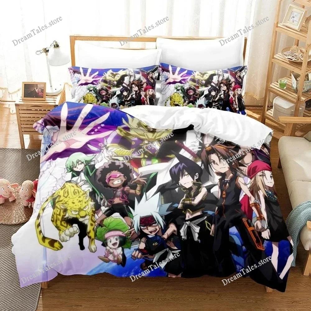 Shaman King Personality 3D Printing Bedding Set Cartoon Anime Adult Kid Bedroom Duvet Cover Sets Home Textiles Luxury Gift