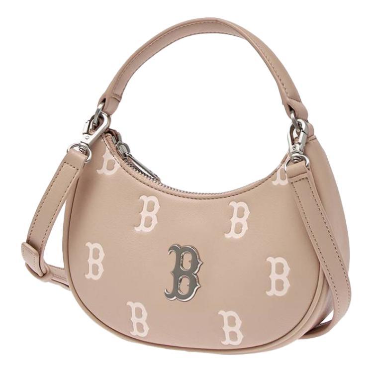 MLB Monogram Series Versatile Classic Commuter Tote Bag Women Handbags Pink 3ACRMM16N-43PKS Basic Set (Bag)