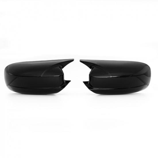 LH+RH For Dodge Charger 2015-2022 Black Horn Style Side Mirror Cover Shell Caps