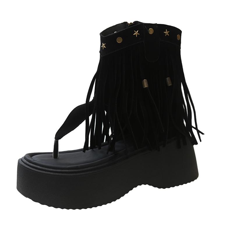 Мода 7см Новые Летние Женские Сандалии на Платформе с Плоской Подошвой — фото 8