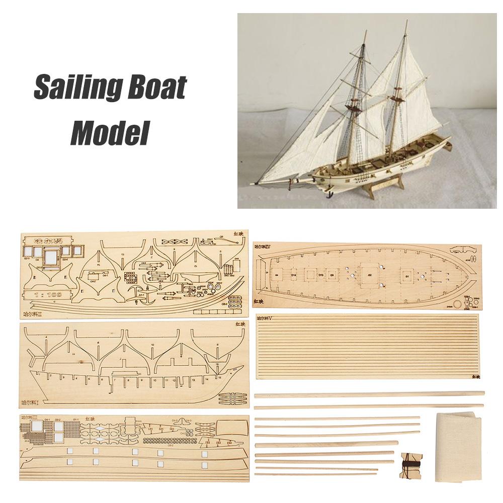 DIY Ship Assembly Model Kits Wooden Sailing Boat Scale Model Decoration Toys Gifts for Kids Adults