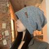 Lazy Wind Big Head Circumference Pile Hat Women's Spring and Autumn Fashion Pullover Cold Hat Showing Face Small Bag Head Hat Women's Autumn