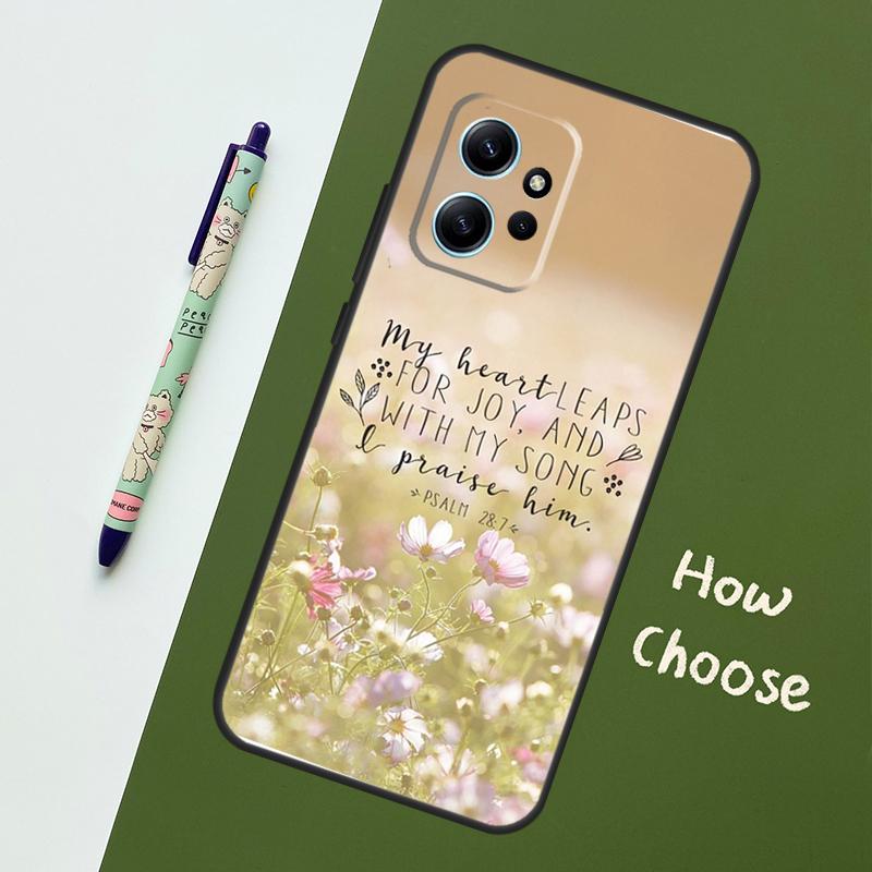 Christian Psalms Case For Xiaomi Redmi Note 13 10 11 12 14 15 Pro Plus Cover For Redmi 15C 15 14C 10C 12C 13C