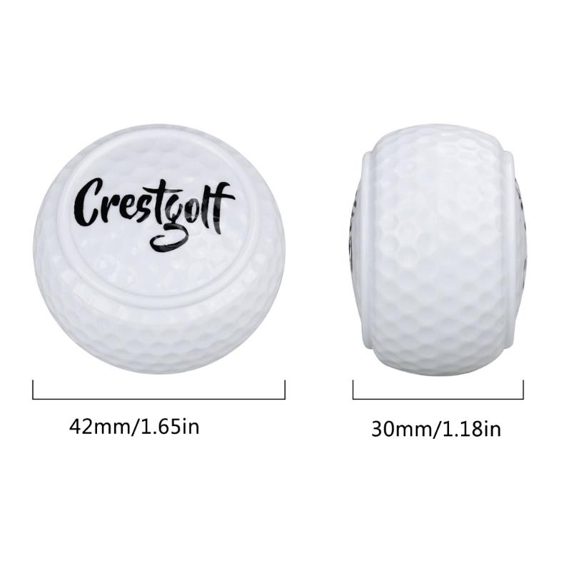 2pcs Flat Golf Training Balls Two Layer Driving Range Balls Golf Practice Balls for Swing Putter Driving Range Backyard