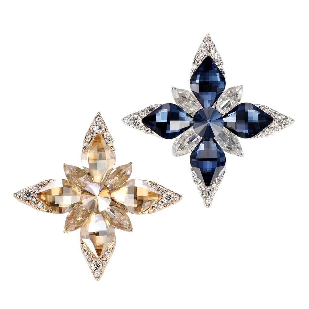 Strong Zinc Alloy Rhinestones Brooch Glittering Octagram Pattern For Women’s Fashion Decoration