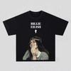 2026 New Billie Eilish Portrait Graphics Cotton Shirt Y2k Short Sleeve Unisexs Clothing Womens Fashion Hiphop Summer Tshirt