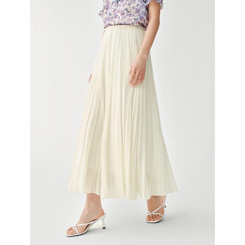 Jiuzi Women's Pleated Printed Resort Midi Skirt