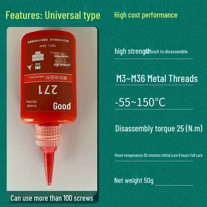 GoodScrew Threadlocker: Anaerobic Glue & Sealant for Secure Fastening, Anti-Loosening, Strong Adhesive Liquid for Threads
