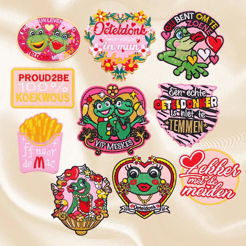 5 /12pcs Set Netherland Oeteldonk Emblem Embroidered Patches 12 Constellation Patch Carnival For Netherland For Clothing Sew Diy 