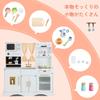 Giantex Pretend Play Kitchen with Cooking Utensils, Corner Kitchen Playset, Realistic Sound and Light Effects, Cuttable Food, Microwave, Stove, Mini