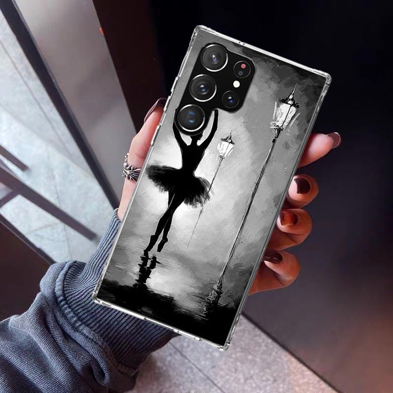 Ballerina Ballet Dancing Phone Case For Samsung Galaxy S23 S24 S25 Edge S26 Ultra S22 + S21 Plus S20 FE Cover Silicone Print She