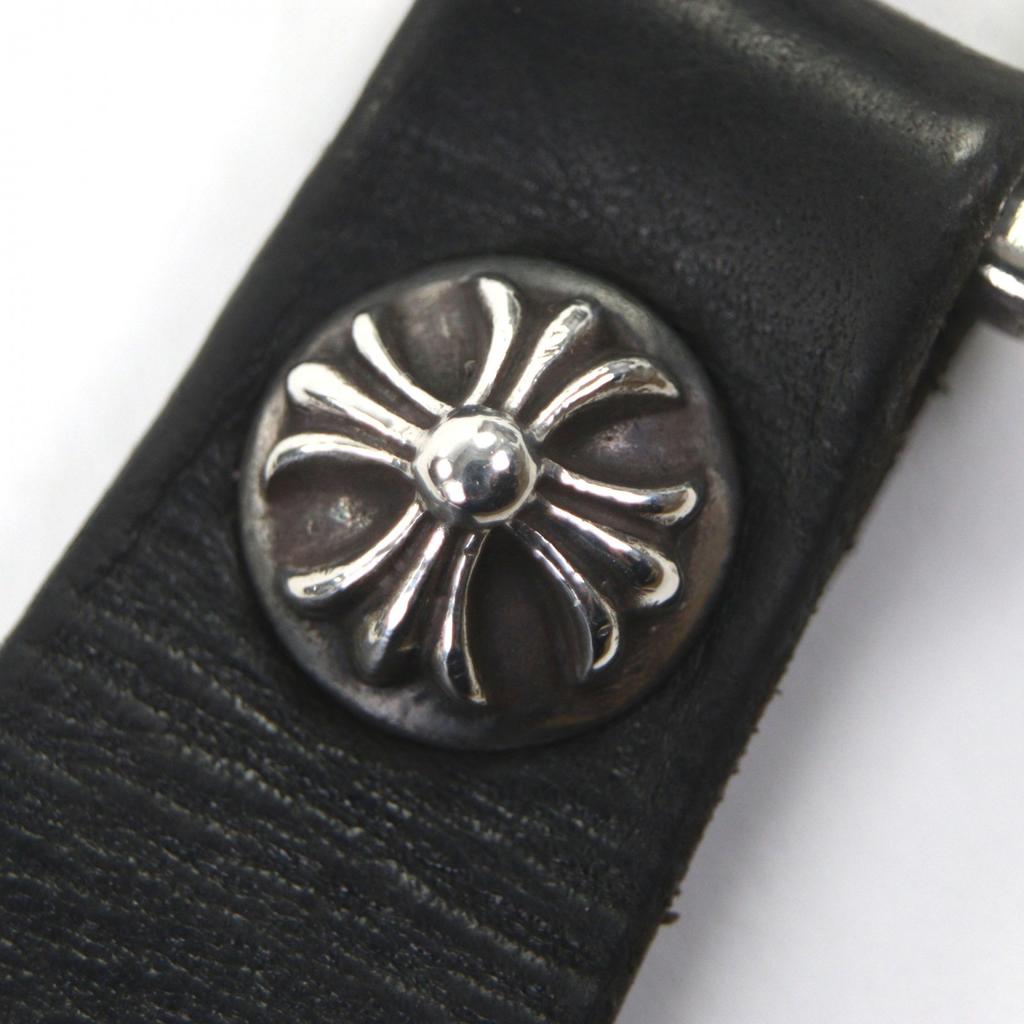 Great CHROME HEARTS key ring BELT LOOP D RING Belt loop black 925 mens Used