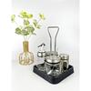 OEING Glass Tabletop Seasoning & Condiment Set