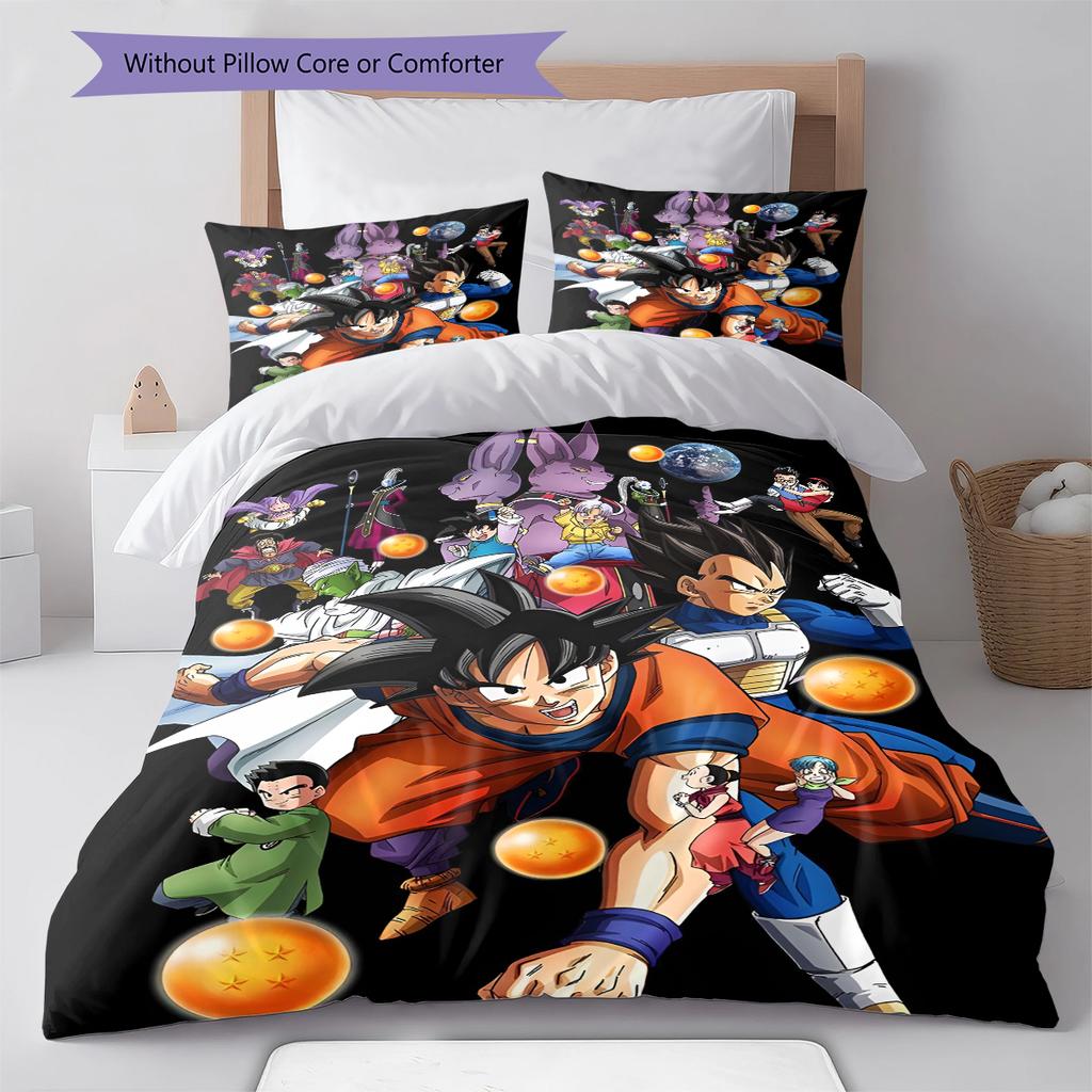 Cartoon Pattern Bedding Quilt Set Quilt Cover Pillowcase Home Decoration Birthday Gift (1 * Duvet Cover + 2 * Pillowcase, Without Core)