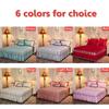 Luxury Princess Lace Bedspread Bed Skirt Sheets Thicken Quilted Fitted Bed Sheet Bedding Queen King Non-slip Mattress Cover for Queen