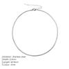 eManco Titanium Steel Round Chain Necklace - Simple European/American Style for Women and Couples, Long Snake Bone Chain, Clavicle Design.