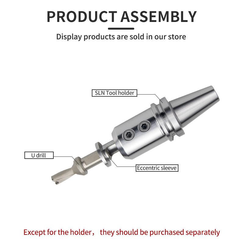 1PCS BT30 BT40-SLN10 SLN12 SLN16 SLN20 SLN25 SLN32 SLN40 CNC Machining Center for Side Fixed Tool Holder U Drill Holder