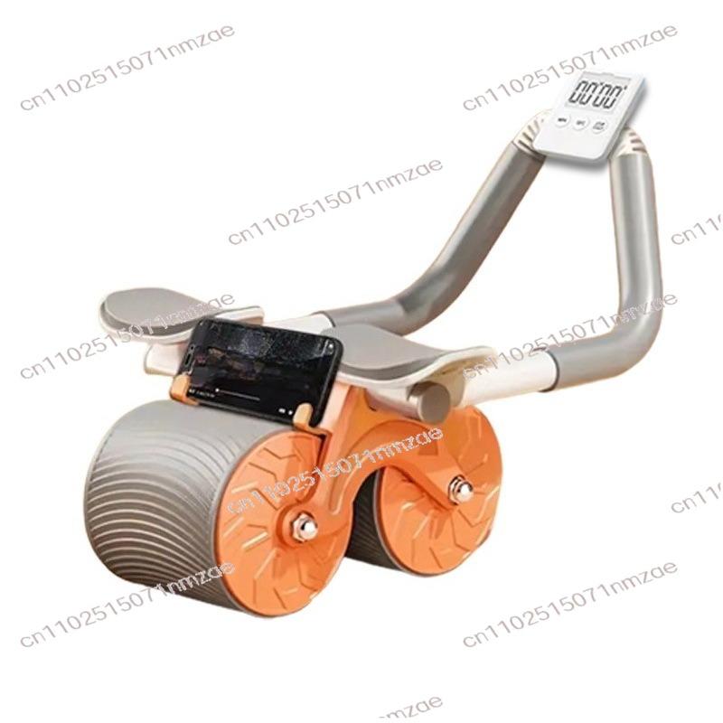 Auto Rebound Ab Roller Wheel Abdominal Exercise Trainer Home Fitness Core Workout Equipment