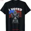 I Voted Werewolf T Shirt Vintage Stylish Fashion Designer Clothes Versatile Homme Casual Slightly Stretched Comfortable
