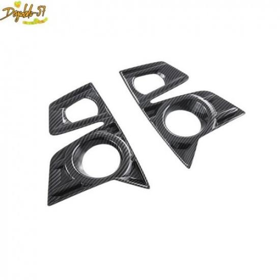 2Pcs Carbon Fiber Look Front Fog Light Trim Decor For Isuzu D-Max Dmax -