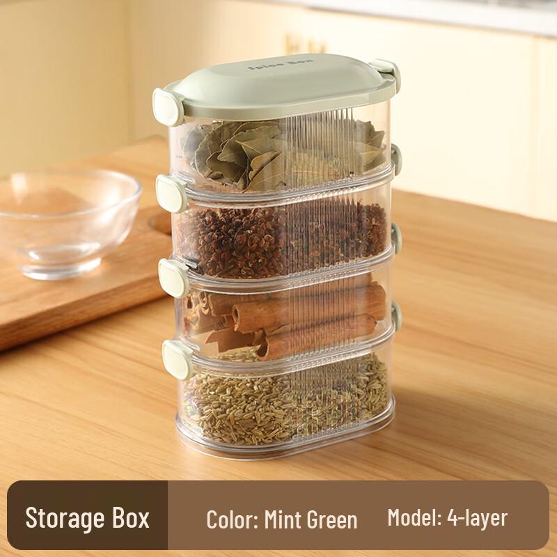 Four-Layer Stackable Spice and Seasoning Jar