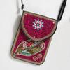 Bohemian Theme Pu Handbag With Magnetic Flap And Floral Accents For Daily Outings