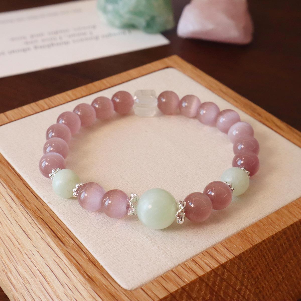 Pink purple opal bracelet. Bangles Women Fashion Jewelry daily accessories Gift