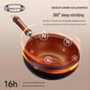 St. Bud 24cm Uncoated Cast Iron Stir-fry & Stew Pot with Lid